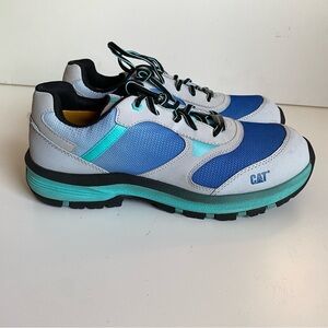 CAT Quake Blue and Gray Women's Safety Work Sneakers 10 Composite Toe